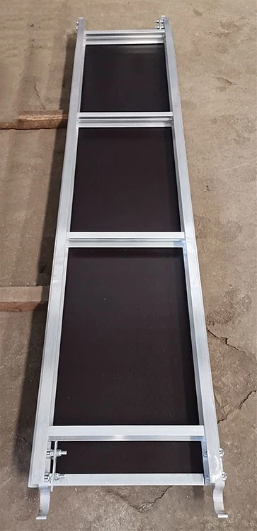 aluminum platform with plywood deck